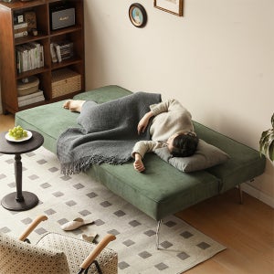 플래지어 예스우드 벨랑 코듀로이 모던 소파베드 2인용