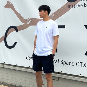 타미 힐피거 남자 크루넥 포켓 반팔 티셔츠 플래그로고 ( 2color )