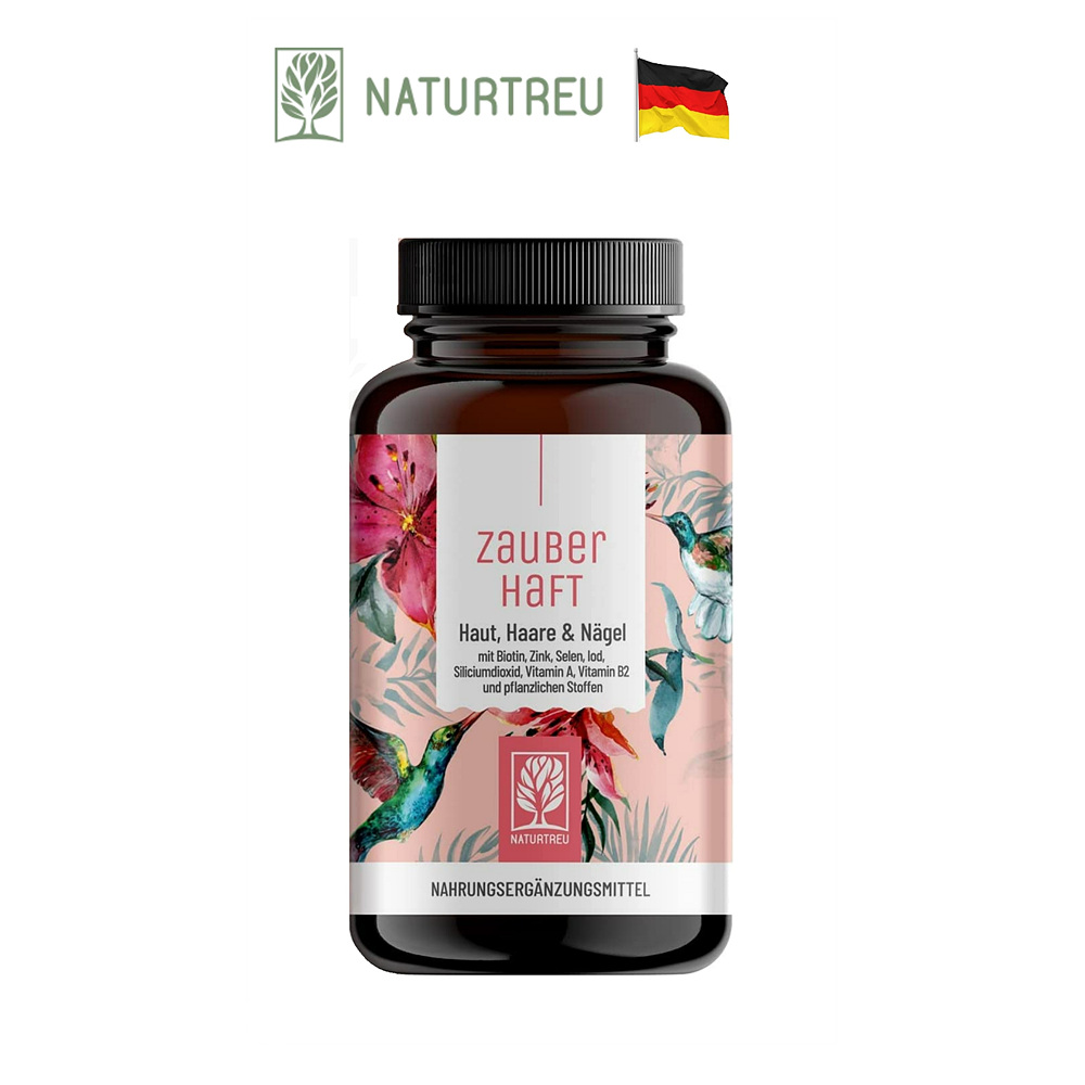 Naturtreu 독일 스킨 헤어 비타민 <b>비오틴</b> 아연 120캡슐 Zauberhaft