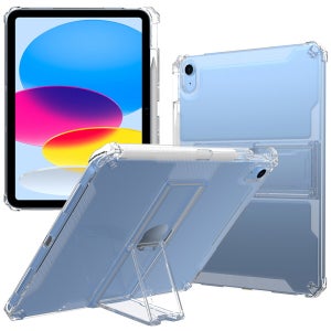 심플 펜슬수납 거치대 아키쉘 태블릿 케이스 stc125 투명, 아이패드 7-8-9세대 25.9cm(10.2인치)