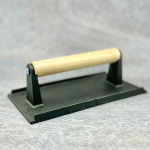 무쇠 주물 사각 그릴프레스 스테이크 삼겹살 돼지껍데기 구이용 프레스