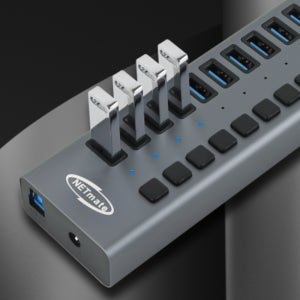 강원전자 넷메이트 USB3.0 10포트 허브 NM-UH310