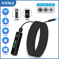 KERUI 1200P 와이파이 내시경 카메라 방수 검사 뱀 미니 USB 보어스코프 아이폰