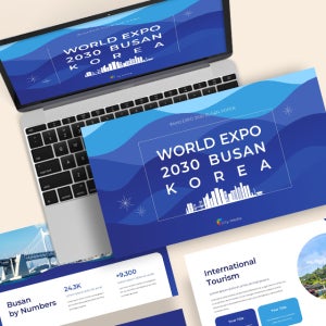 2030 부산 세계 엑스포 파워포인트 PPT 템플릿 (세계 박람회, 부산, 광안리, 해운대, 관광, 바다, EXPO)