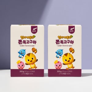 리틀스푼 엄마까투리 쫀득 고구마 국산 스틱 말랭이 아기 간식 BOX 2개