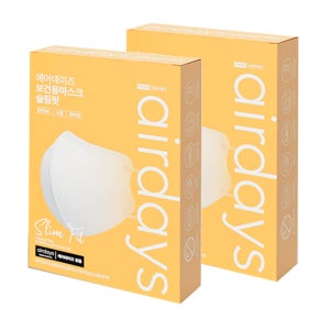 에어데이즈 KF94 슬림핏 여름마스크 얇은마스크 소형, 화이트, 50개