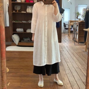 화이트 린넨 롱원피스 사울레