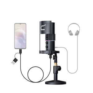코미카 STA-U2D 콘덴서 USB-C 방송용 PC 스마트폰 녹음 RGB LED 마이크
