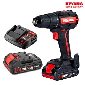 KEYANG 충전드라이버/드릴 (18V 2.0Ah x2팩) D18BLW 척/13mm 충전드릴 드라이버 전동공구