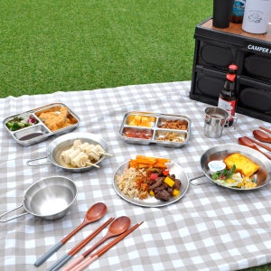캠핑 스케치 스텐 식기 모음전 24종 그릇 접시 세트 4인 6인 플레이팅 피크닉 감성