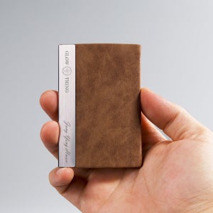 글로씽 명함케이스 이니셜 로고 각인 가죽 지갑 홀더 회사단체선물