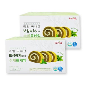 프레시오늘 신선냉장 리얼 보성녹차로 만든 수제 롤케익 250g, 2개