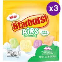 Starburst 스타버스트 사워 트로피칼 후르츠 츄이 캔디 300g 3팩