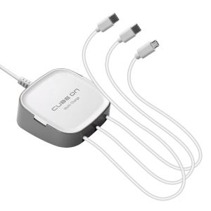 큐브온 업소용충전기 멀티 3포트(C타입 2개 5핀 1개 구성)