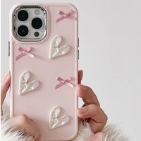 핑크 리본 아이폰14 프로 핸드폰 케이스