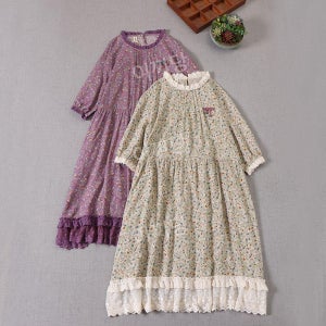 이끼당 들꽃가득 햇살듬뿍 여백 원피스