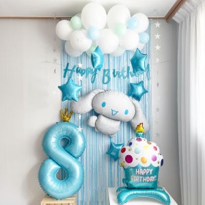 산리오 시나모롤 생일파티 풍선세트 벌룬 클라우드 숫자8