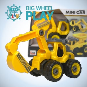빅휠플레이 중장비 자동차 장난감 6종세트 포크레인 레미콘 덤프트럭 크레인 로드롤러 휠로더