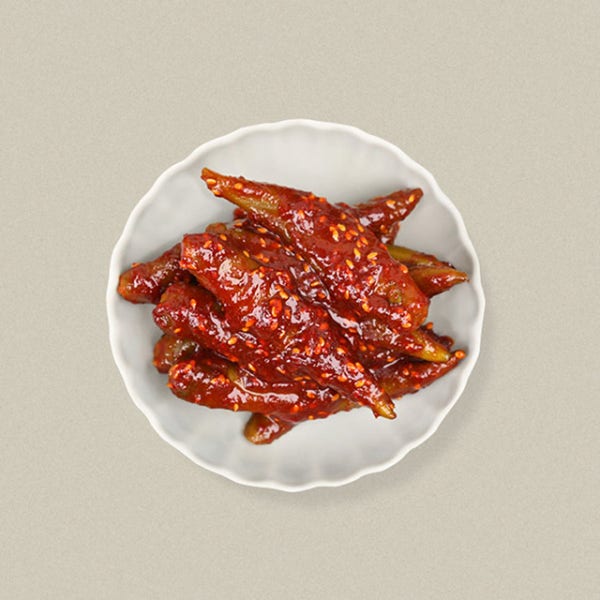 셰프애찬 매콤달콤 마성의 양념 청양고추무침 500g 장아찌무침