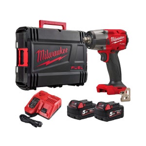 밀워키 M18 FMTIW2F12-502X 1/2 충전 미드토크 렌치 세트 18V 5.0Ah