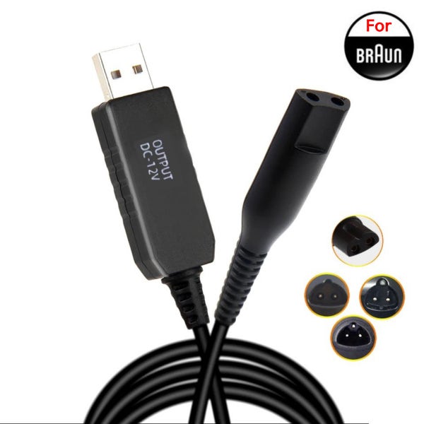브라운 면도기 충전기 어댑터 USB 호환 케이블 차량용 충전선