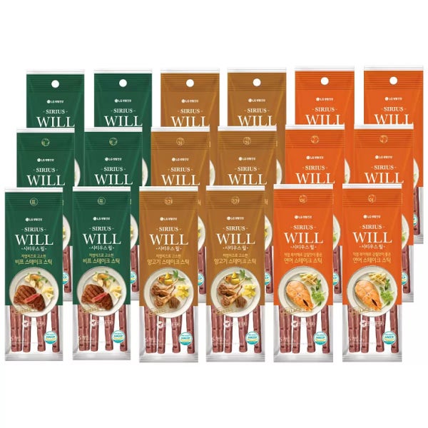 시리우스 윌 WILL 프리미엄 애견 간식 22g x18팩 (1팩