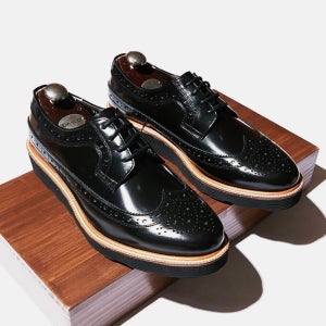 남자키높이로퍼 30대남자구두 남자정장구두 남자수제구두 윙팁 라이트 클리퍼