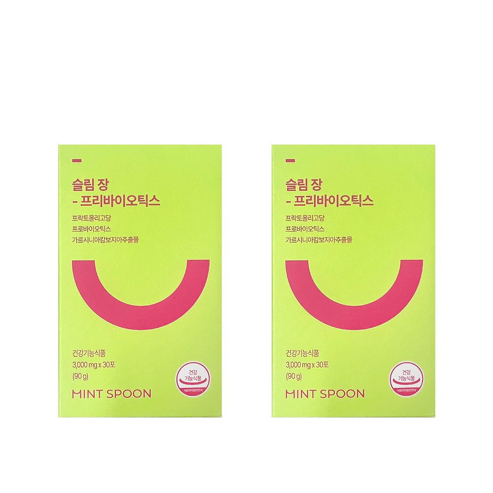 <b>민트스푼</b> 슬림장 <b>프리바이오틱스</b> 3000mg x 30개입 1+1 in
