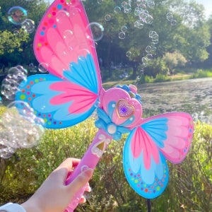 페어리 나비 요정 비눗방울 요술봉 (핑크) - 자동 버블건