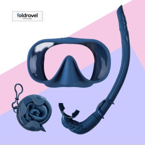 폴드래블 접는 스노쿨링 마스크 세트 장비 폴딩 컴팩트 프리다이빙 물안경 성인남녀공용