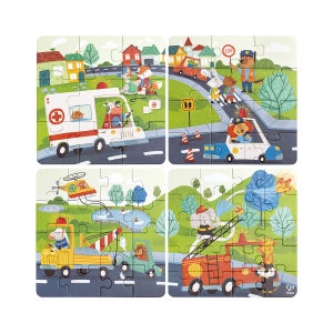 하페 스토리퍼즐 긴급구조대 종이 맞추기 유아 소근육 두뇌 발달 장난감