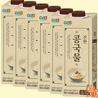 정식품 콩물 진한 콩국물 950ml 6팩 콩국수국물