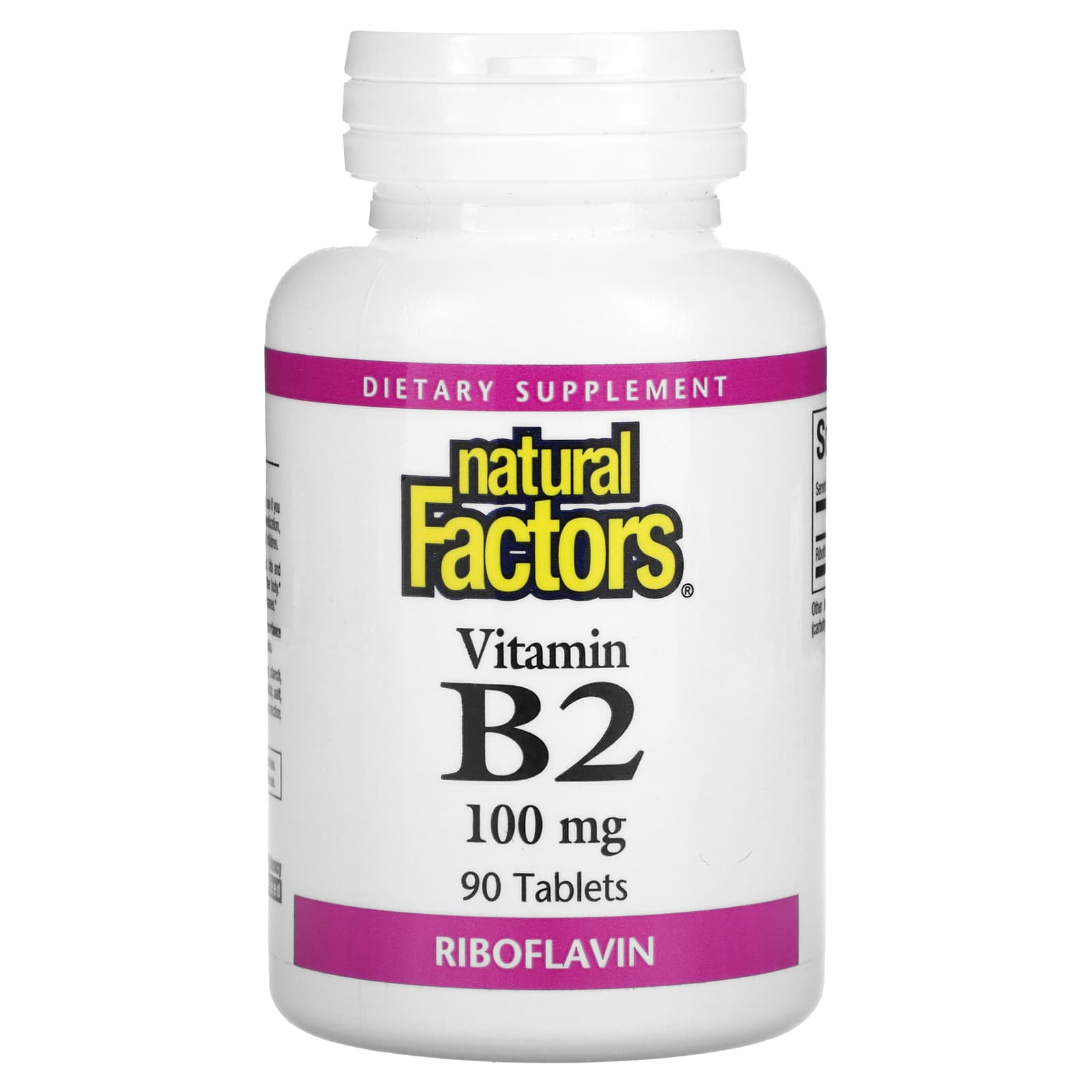 네츄럴팩터스 <b>비타민B2</b> 리보플라빈 100mg 90정