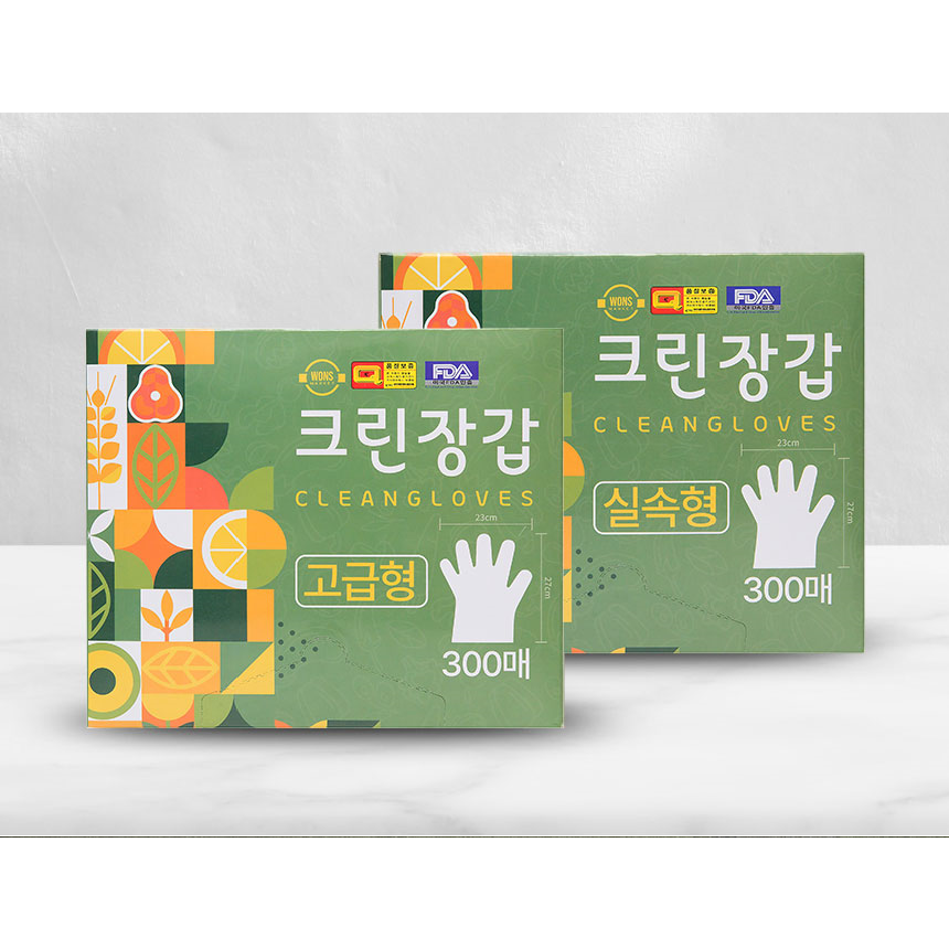 일회용 위생장갑 300매 두꺼운 비닐장갑 업소용 고급형 1회용 요리용장갑 대용량