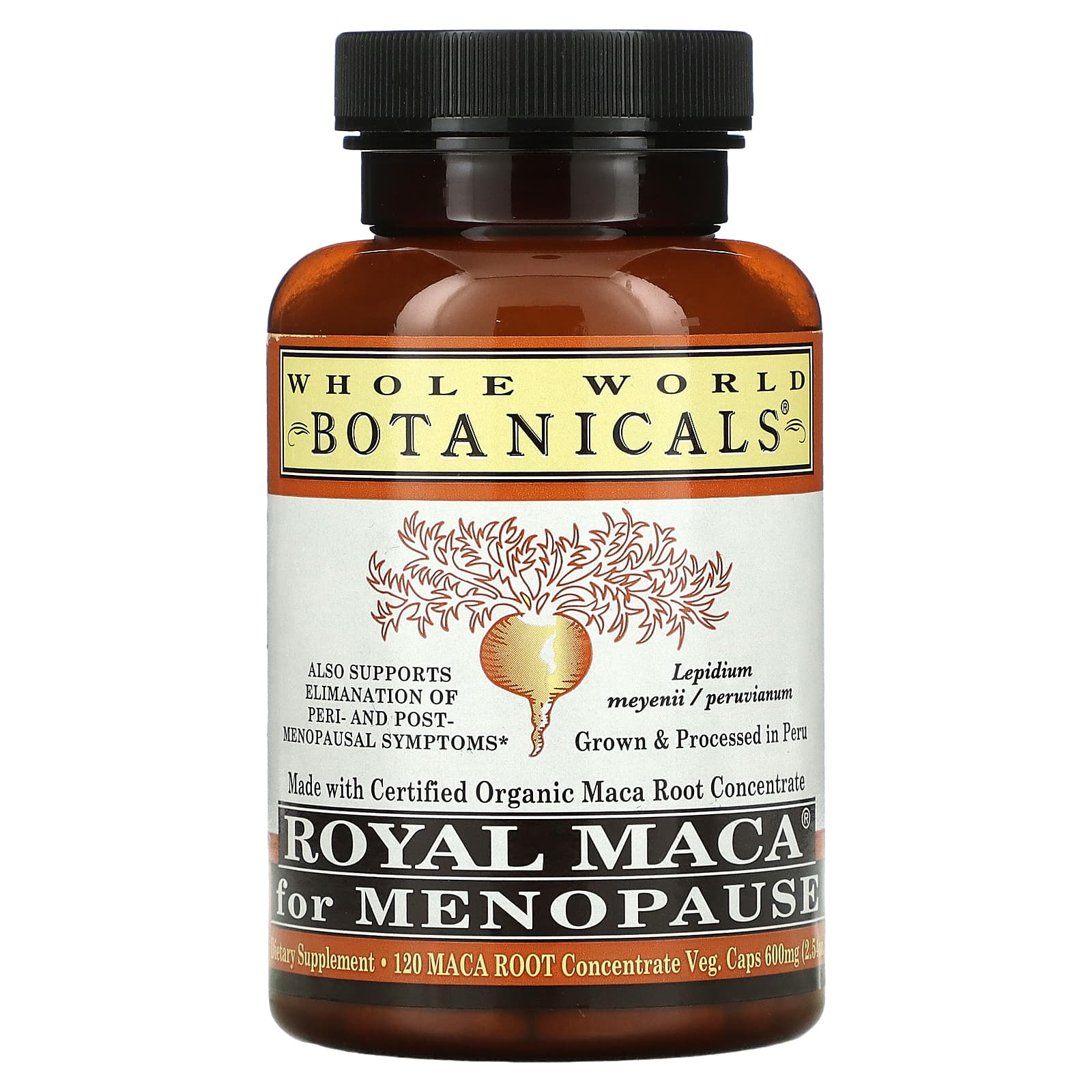 홀월드보테니컬스 <b>Royal Maca</b> for Menopause 500mg 120 베지 캡슐