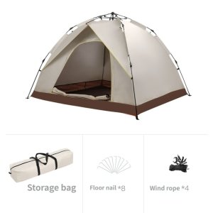 이너텐트 2-4 인용 로드 트립 캠핑 텐트 휴대용 여행 야외 완전 자동 속도 오픈 비 보호 자외선 차단