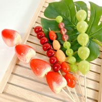 탕후루 모형 음식 과일 딸기 디저트 음식 소품 포도송이탕후루