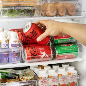 냉장고 정리 캔맥주 선반 투명 트레이 소