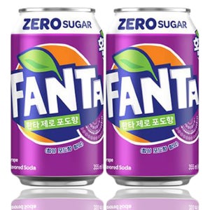 환타포도제로355ml 24캔 뚱캔음료수