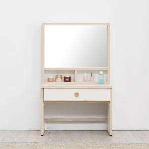 집무드 베로나 1단서랍 수납거울 미니 좌식 화장대 600
