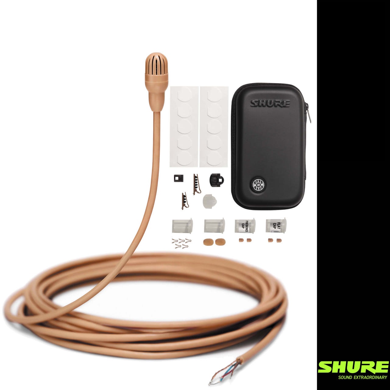 SHURE TL47C/O-NC-A 슈어 핀마이크 악세사리 팩 오픈 케이블 저감도 코코아