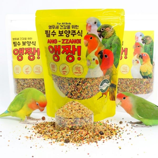앵무새 먹이 필수 보양 주식사료 앵짱 500g