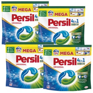 퍼실 딥클린 플러스 4in1 세탁 캡슐 세제 디스크 유니버셜 216개입