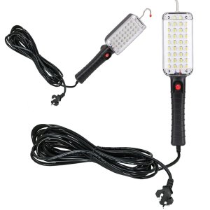 LED후레쉬 손전등 34구 AC 220V 유선 후크 작업용랜턴 자석작업등