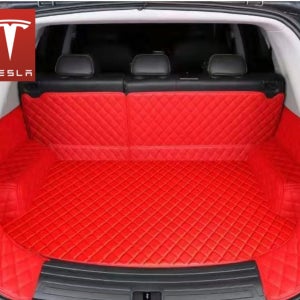 럭키카 테슬라 트렁크 카 방수 가죽 풀커버 차박 매트 모델3 모델Y 모델S