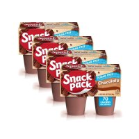 Snack Pack 스낵팩 무설탕 초콜릿 푸딩 컵 4입 4팩