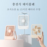 JISULIFE 작은 책상 선풍기 USB 충전식 강력한 바람 테이블