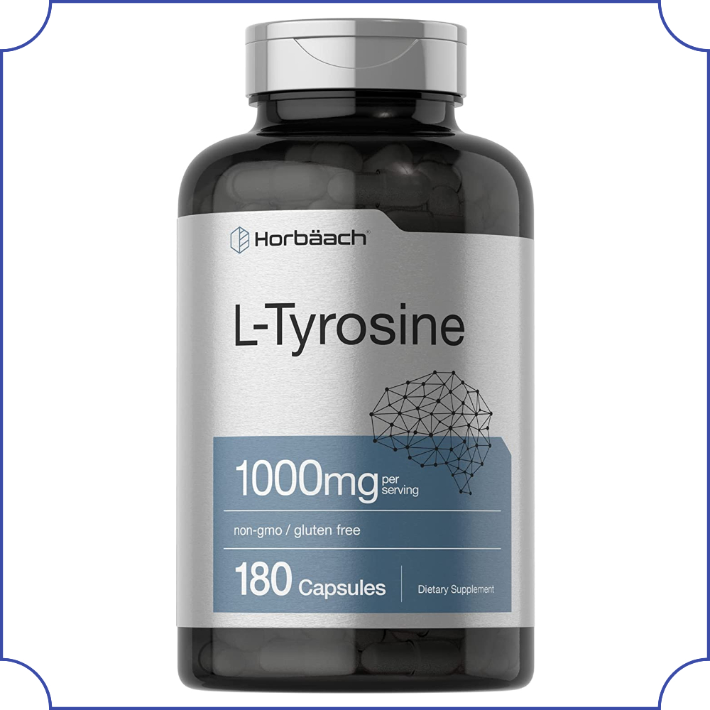 L 티로신 <b>운동</b>수행능력보조 집중력 아미노산 1000mg 180정 Horbaach <b>호바흐</b>