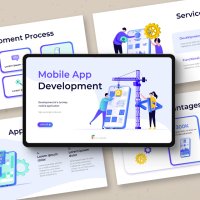 모바일 App 개발 피치덱 파워포인트 PPT 템플릿 (모바일, 스마트폰, 앱, 어플, 어플리케이션)