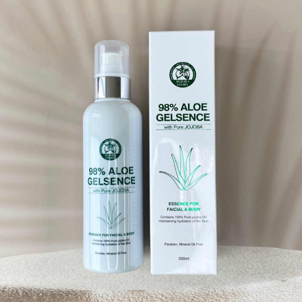 [호호바스토리] 98% <b>알로에</b>겔 에센스 200ml - 민감,건조,보습